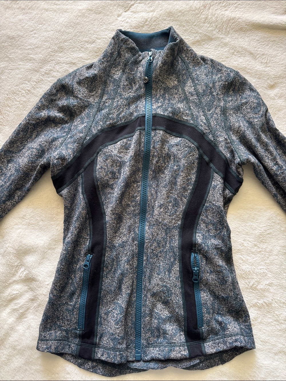 lululemon athletica Teal Heather Full-Zip Utility Jacket